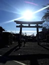 Gate of Hokoku Shrine in Osaka-jo,Japan Royalty Free Stock Photo