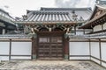 Gate of Honden or Butsuden (Main Hall) at Otani Honbyo. Kyoto, Japan. Royalty Free Stock Photo