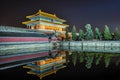 Gate of the Imperial Palace with reflection. Beijing Royalty Free Stock Photo