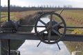 Gate in an irrigation canal Royalty Free Stock Photo