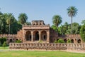 Gate of Isa Khan Niyazi Tomb in Humayun Tomb complex in Delhi, Ind