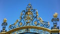 gate of Jardins de la fontaine in Nimes city Royalty Free Stock Photo