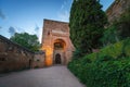 Gate of Justice (Puerta de la Justicia) at Alhambra at sunset - Granada, Andalusia, Spain Royalty Free Stock Photo