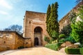 Gate of Justice Puerta de la Justicia, gate to Alhambra complex in Granada Royalty Free Stock Photo