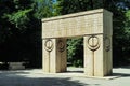 The Gate of the Kiss in Targu Jiu. Stone sculpture by Constantin Brancusi Royalty Free Stock Photo