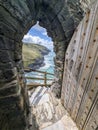 Doorway at Tintagel Castle in Cornwall, England