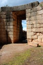 The gate of the Lion Tholos Tomb at Mycenae, Peloponnese