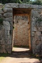 Gate of the Lion Tholos Tomb at Mycenae, Peloponnese Royalty Free Stock Photo