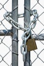 Gate Locked with chain and padlock Royalty Free Stock Photo