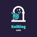 Knitting Gate Logo Royalty Free Stock Photo