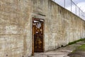 Gate of the maximum security federal prison of Alcatraz located on an island in the middle of the bay of San Francisco, California Royalty Free Stock Photo