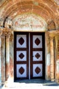 Gate of the medieval fortified church in Avrig, Sibiu, Transylvania Royalty Free Stock Photo