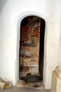 Gate of the medieval fortified saxon church Saschiz Keisd, Transylvania. Royalty Free Stock Photo