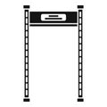 Gate metal detector icon, simple style Royalty Free Stock Photo