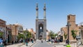 Gate and minarets of Jameh Mosque of Yazd, Iran