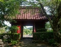 Gate of the Minoge Dainichi Dou Buddhist temple in Mount Minoge, Japan