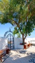 Gate monastery trees Rodes island