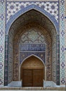 Gate of a mosque in Samarkand Royalty Free Stock Photo