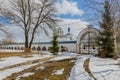 Gate in Nikolsky monastery, Pereslavl-Zalessky, Yaroslavl region, Russia Royalty Free Stock Photo