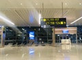 Gate Number Direction Signage at Departure Hall of New Terminal Extension at Rajiv Gandhi International Airport - Hyderabad,