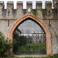 Gate of an old medieval castle.