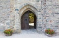 Gate of an old medieval castle Royalty Free Stock Photo