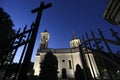 Gate of Orthodox church at sunset Royalty Free Stock Photo