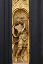 Gate of Paradise bronze sculpture details, baptistery of Florence, Italy Royalty Free Stock Photo