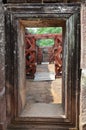 Gate and pathway inside Wat Phu or Vat Phou castle