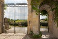 Gate portal of classical entrance door house facade Royalty Free Stock Photo