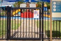 Children`s playground closed because of Covid-19