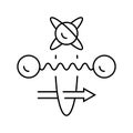 gate quantum technology line icon vector illustration Royalty Free Stock Photo