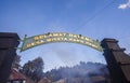 The gate of Ranu Pani tourist village, the village at the foot of Mount Semeru, Lumajang, Indonesia,