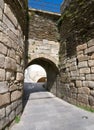 Gate in The Roman wall of Lugo Galicia, Spain Royalty Free Stock Photo