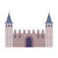 Gate of Salutation with Castellation Wall and Towers as Turkey Building Vector Illustration Royalty Free Stock Photo