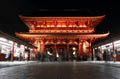 Gate of Senso-ji Temple at night, Asakusa, Tokyo, Japan Royalty Free Stock Photo
