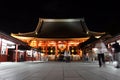 Gate of Senso-ji Temple at night, Asakusa, Tokyo, Japan Royalty Free Stock Photo
