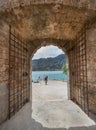 Gate at Spinalonga fortress, Crete, Greece Royalty Free Stock Photo