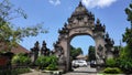 Gate structure at Jalan Ayodya, where famous Pura Taman Ayun located in Bali, Indonesia