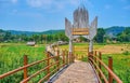 The gate of Su Tong Pae Bamboo Bridge, Mae Hong Son, Thailand