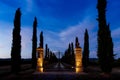 Gate at sunset in Tuscany