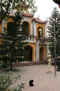 gate of a temple (dien huu) in hanoi - vietnam Royalty Free Stock Photo