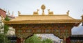 The gate of Tibetan temple in Sichuan, China