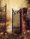 Gate to an autumn garden