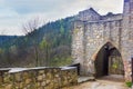 Gate to historical Castle Oybin in Germany Royalty Free Stock Photo