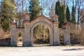 The gate to the old rural cemetery in Estonia Royalty Free Stock Photo