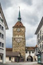 Gate tower in Aarau, Switzerland Royalty Free Stock Photo