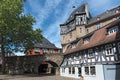 The gate tower of renaissance castle in idstein, hesse, germany