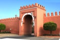 Gate in traditional oriental style in Marrakech