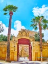 The gate of Vilhena Palace, Mdina, Malta Royalty Free Stock Photo